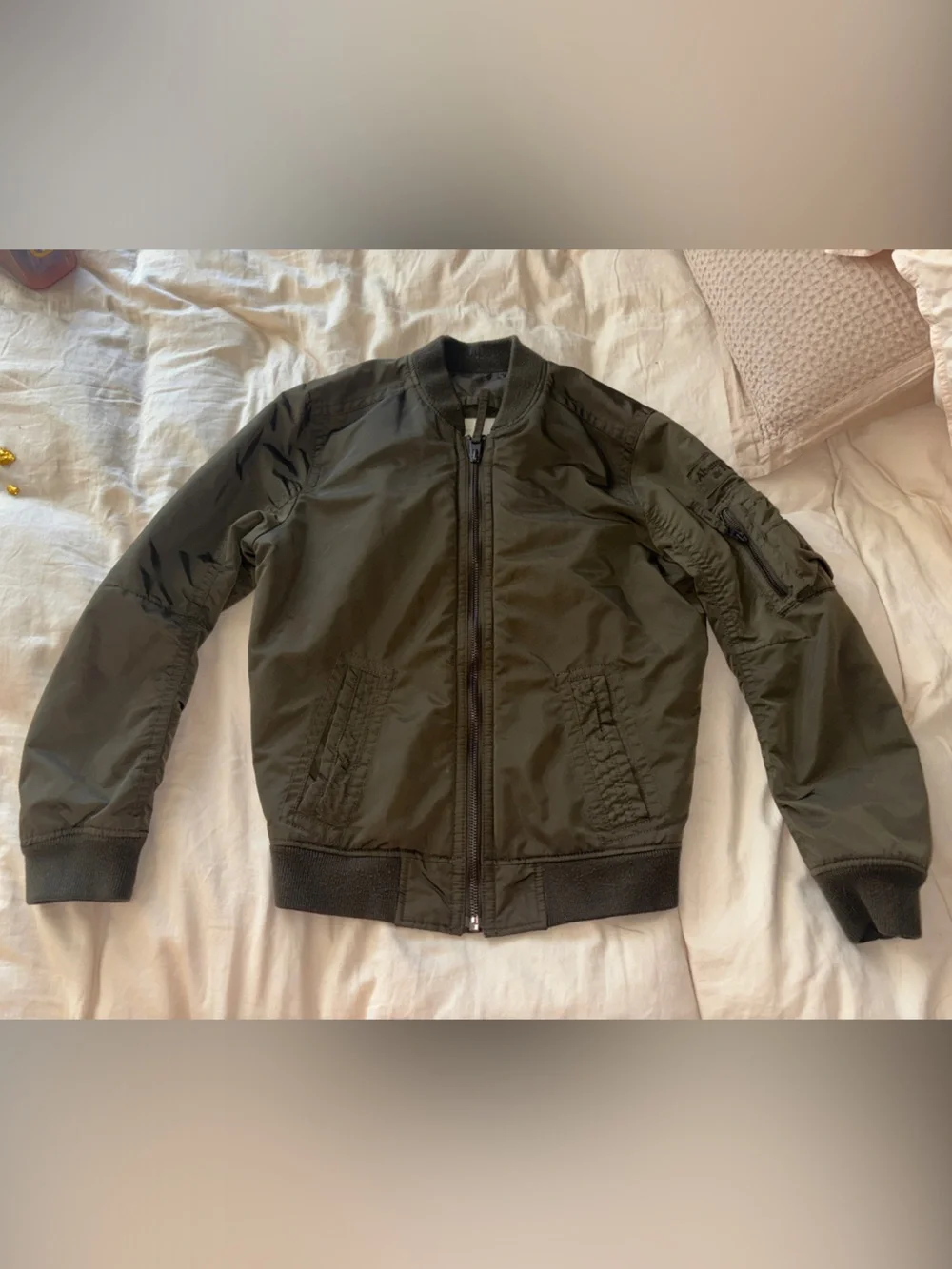 Abercrombie & Fitch Olive Green Bomber Jacket